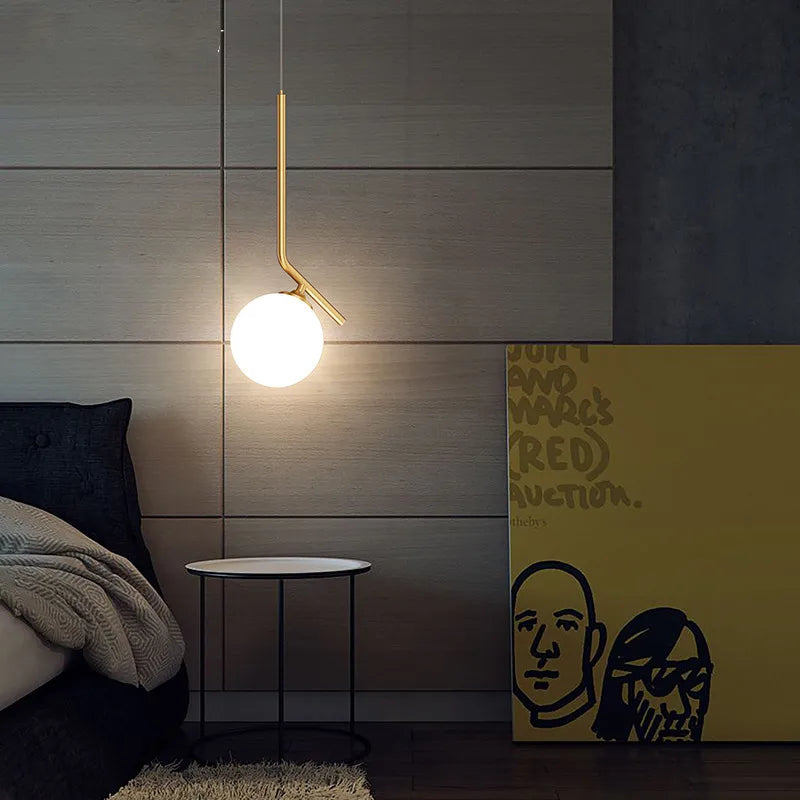 Modern glass bubble pendant light with creative design for elegant decor - vue 5 sur 8