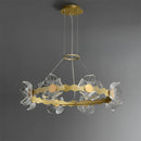 Modern petal-shaped chandelier with LED lighting
