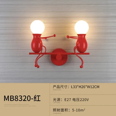 Modern iron humanoid wall light decorative indoor lamp - vue 13 sur 18