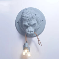 Nordic decorative wall light with quirky gorilla designs