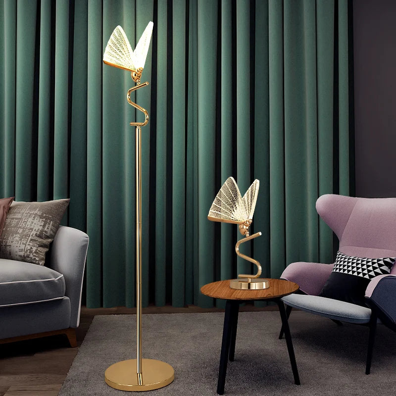 Modern butterfly design table lamp luxury LED night light