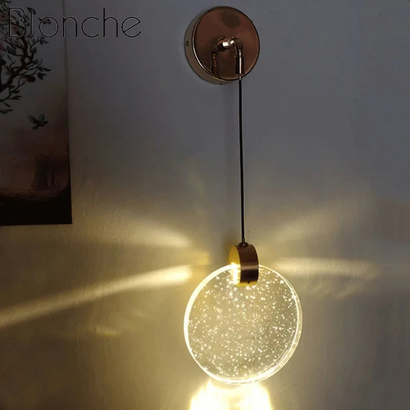 Modern crystal wall light with creative lighting