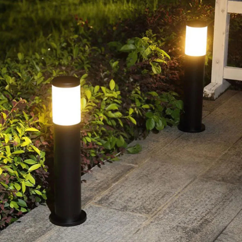 Modern outdoor stainless steel LED lamp - vue 4 sur 10