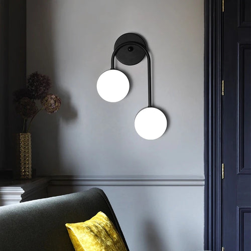Nordic style gold copper wall light with soft LED commercial lighting - vue 5 sur 10