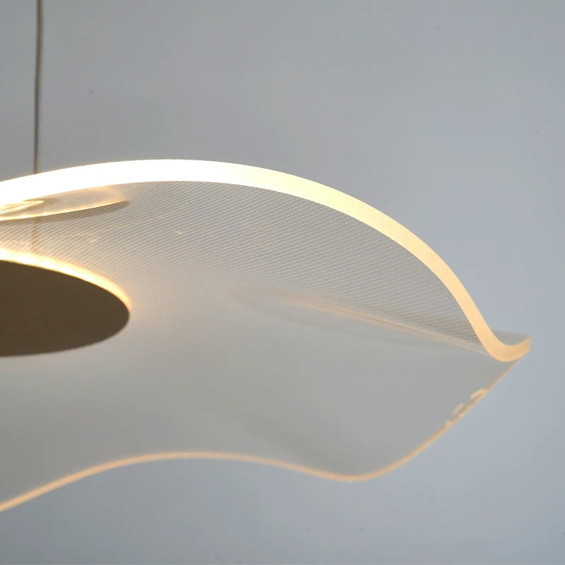Modern simple LED lotus leaf pendant light nordic style dimmable