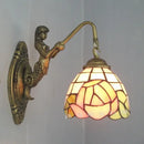 Tiffany style mermaid wall light with elegant design