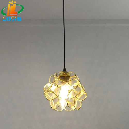 Nordic style glass petal lamp for interior decoration - vue 5 sur 18
