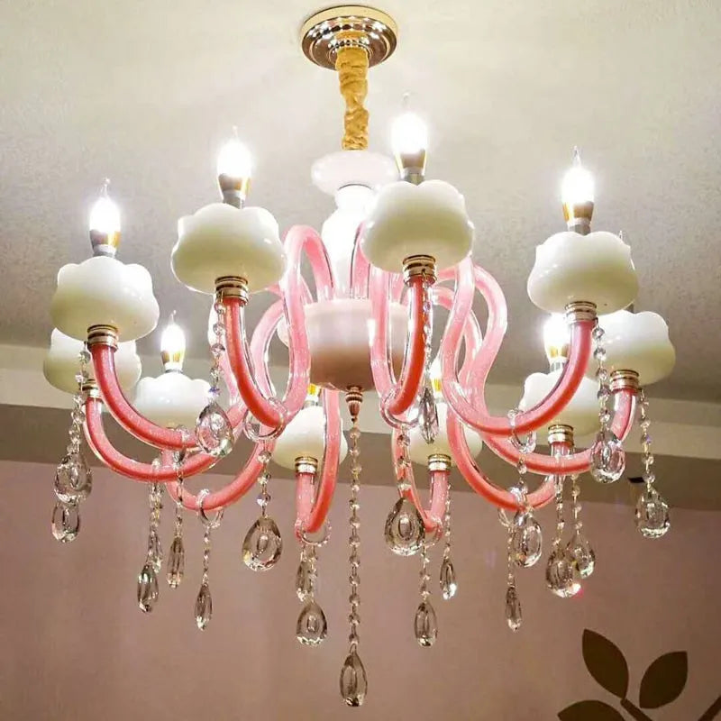 Modern crystal chandelier with creative LED lighting