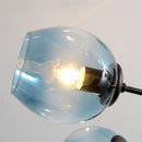 Modern Nordic glass and iron chandelier for decoration