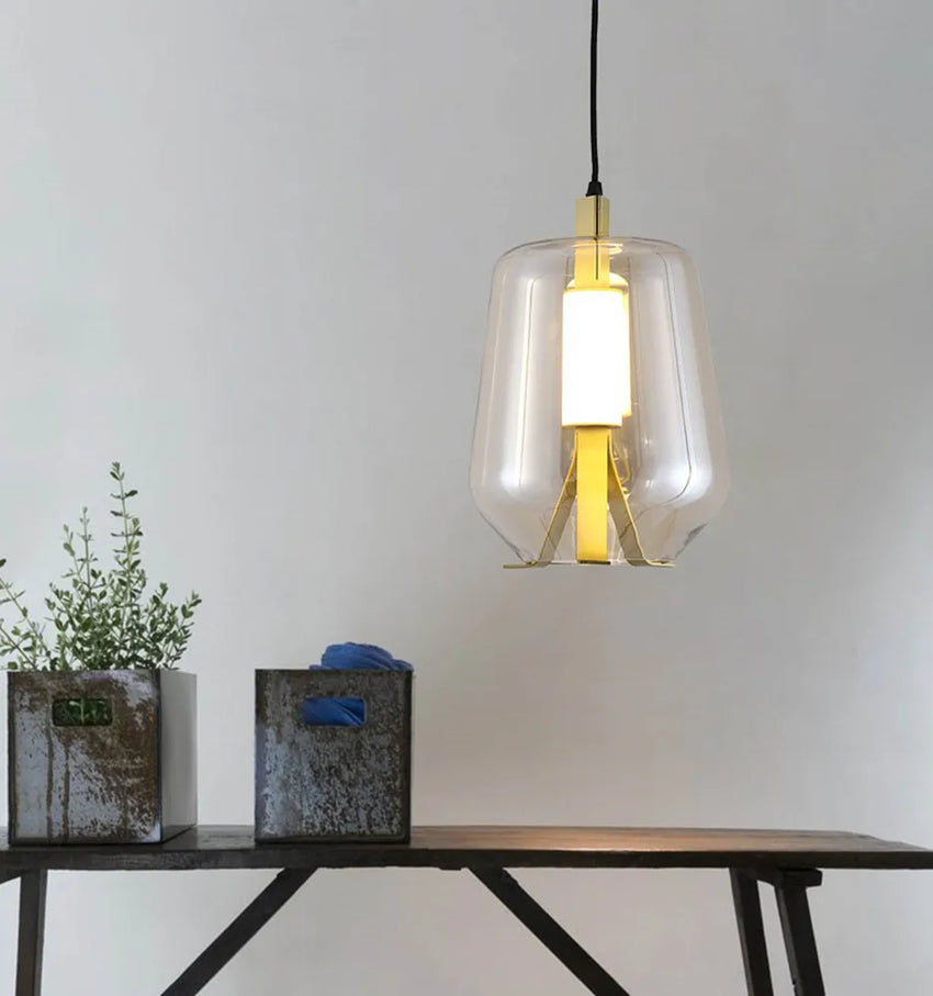 Creative nordic vintage glass pendant light