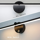 Nordic LED indoor wall light 8W white/black for home, bedroom, bedside or mirror with wall switch AC110V/220V