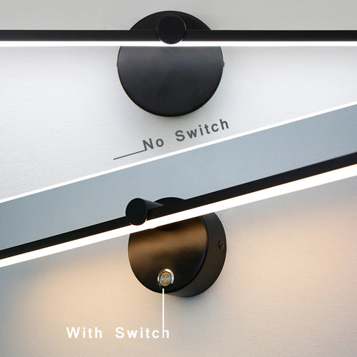 Nordic LED indoor wall light 8W white/black for home, bedroom, bedside or mirror with wall switch AC110V/220V - vue 10 sur 12
