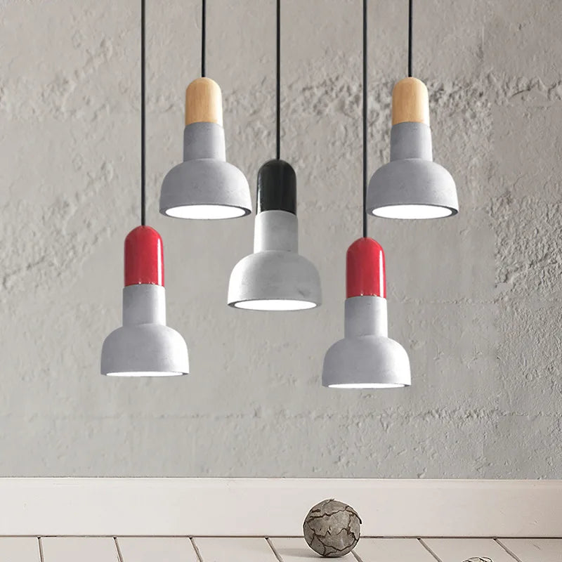 Nordic cement pendant light for retro interior decor