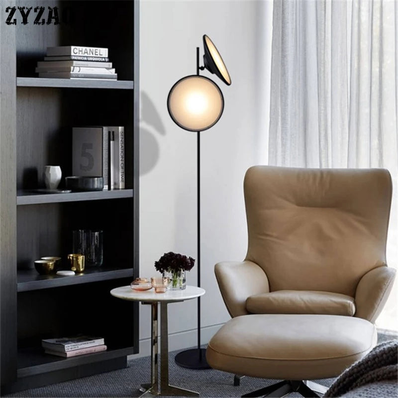 Nordic double head modern iron floor lamp - vue 5 sur 7