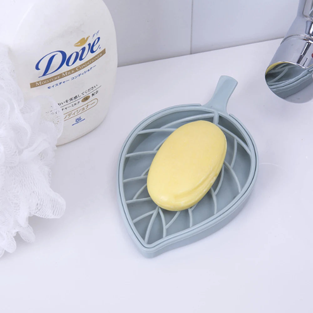 portable leaf-shaped double-layer soap box - vue 4 sur 8