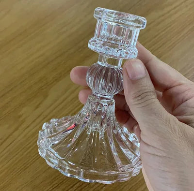 European style glass candle holder for home decor