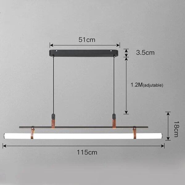 Minimalist pendant light for dining room - vue 8 sur 9