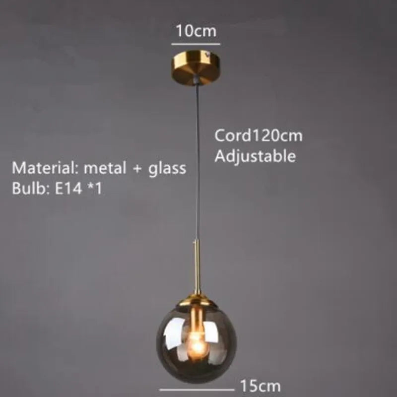 Creative glass pendant light for minimalist interior decor