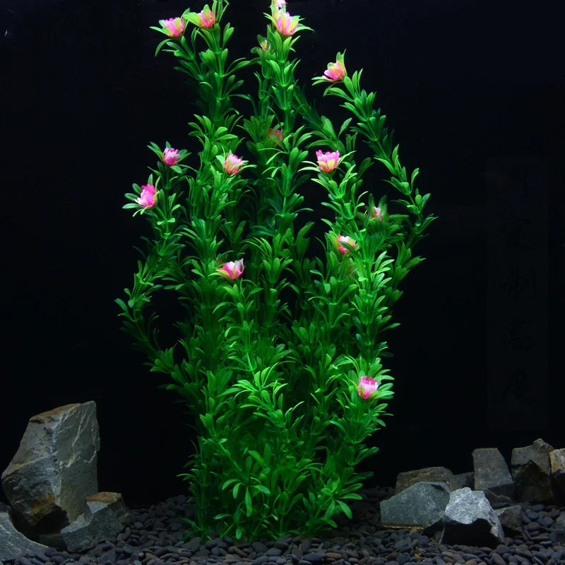 Artificial aquatic grass for aquarium decoration with plastic plants