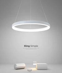 Modern minimalist circular living room chandelier