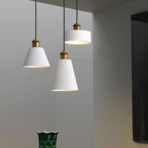 Minimalist modern retro loft pendant light with lampshade for kitchen, dining room, bedroom, restaurant - vue 2 sur 22