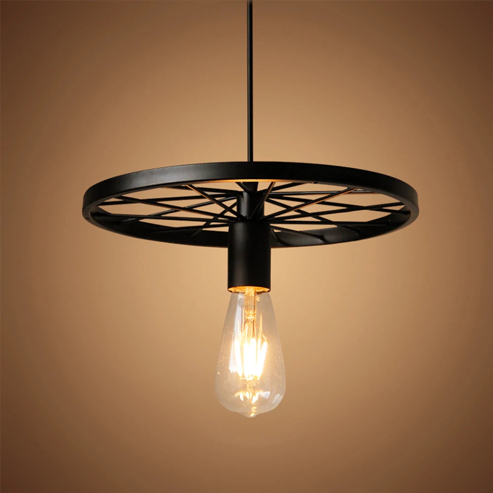 Retro iron LED pendant light for indoor lighting