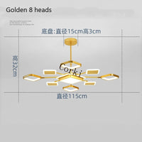 modern square led chandelier with dimmable intensity