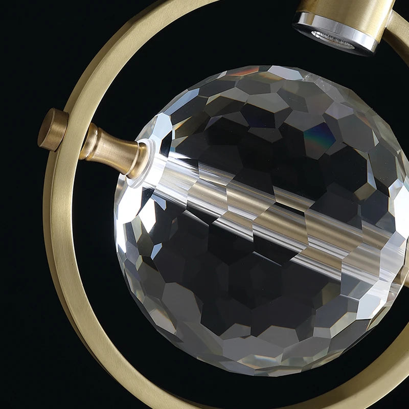 Luxury Nordic design crystal LED pendant light - vue 4 sur 8