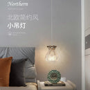Modern Nordic style gold crystal LED pendant light