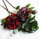 Artificial peony flower branch for elegant decor