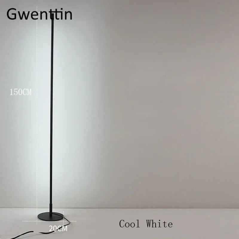 Minimalist nordic style LED floor lamp for elegant interiors - vue 8 sur 10