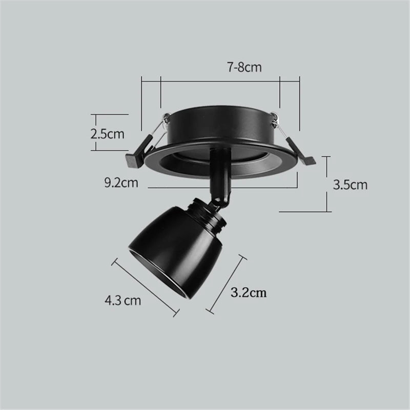 Modern adjustable angle LED ceiling light for kitchen - vue 5 sur 7
