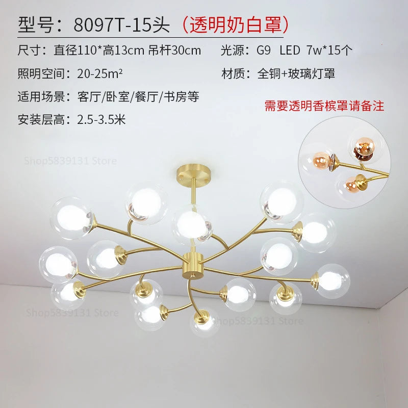 Modern LED chandelier nordic molecular pendant light