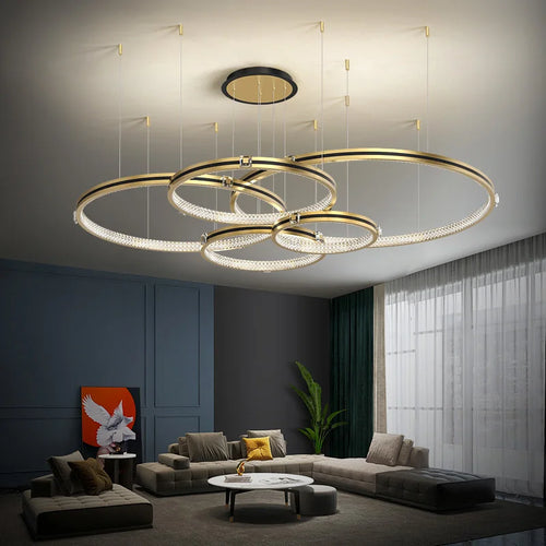 Modern crystal chandelier for hall and luxury restaurant - vue 2 sur 17