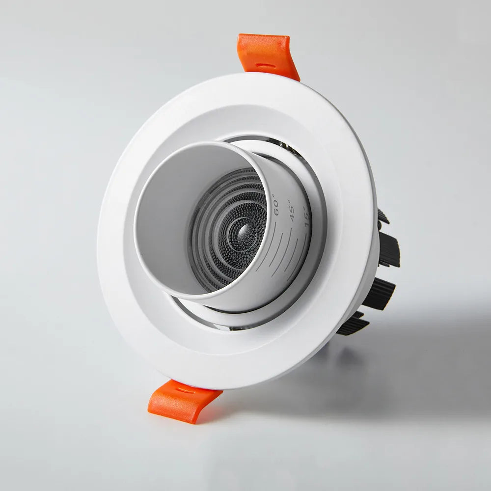 Recessed LED COB ceiling light with adjustable beam angle - vue 6 sur 6