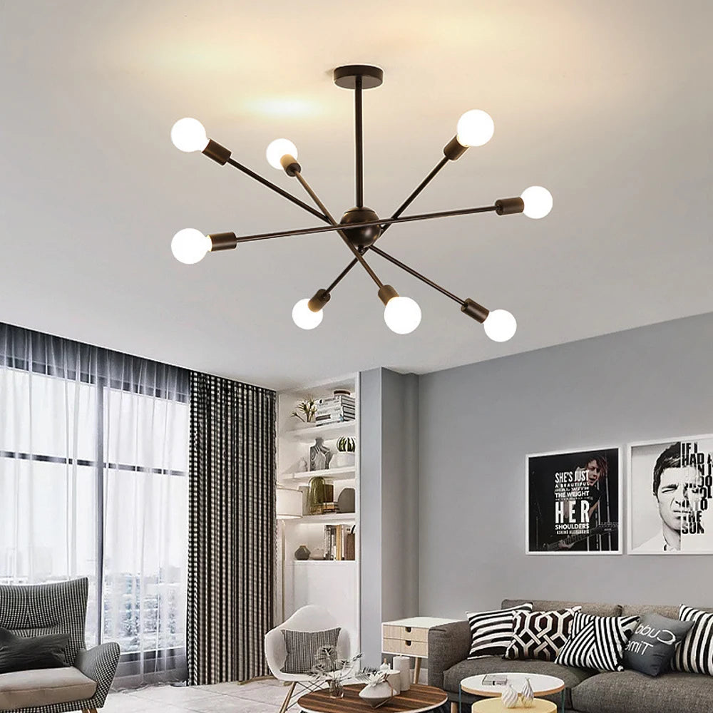 Modern LED industrial Sputnik chandelier creative home lighting