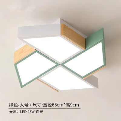 Modern windmill shape LED ceiling light - vue 10 sur 18
