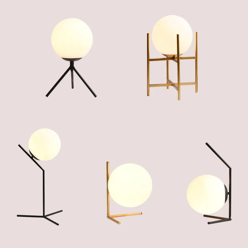 Nordic glass table lamp for modern decor