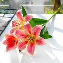 Artificial silk lily flower decoration for weddings, photography and crafts