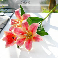 Artificial silk lily flower decoration for weddings, photography and crafts