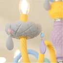 Children's rainbow chandelier macarone kawaii LED