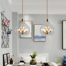 Glass chandeliers for loft and restaurant decor