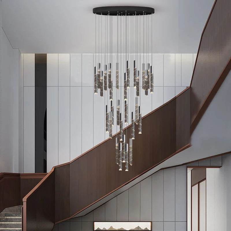 Modern Nordic crystal chandelier for contemporary spaces - vue 3 sur 14