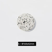 Waterproof round LED outdoor wall light terrazzo and acrylic, indoor or garden lighting