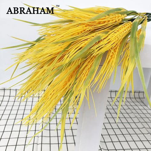 Artificial wheat ears bouquet for autumn decoration