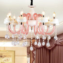 Modern crystal chandelier with creative LED lighting