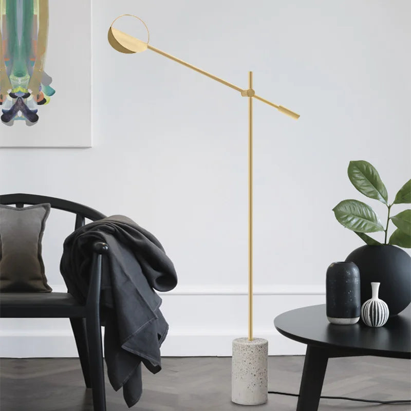 Nordic iron floor lamp with industrial style for interior decoration - vue 3 sur 8