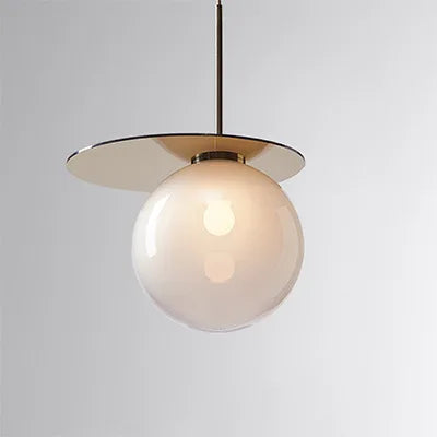 Modern glass pendant light with nordic LED lighting