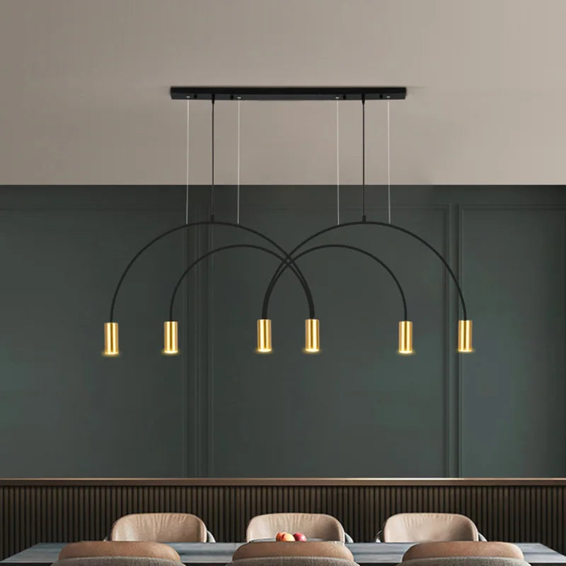 Modern three-head pendant light with creative elegant design