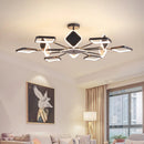 modern square led chandelier with dimmable intensity